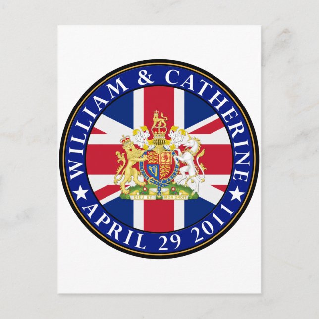 Postal Boda real (Anverso)