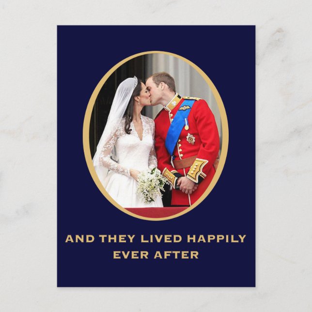 Postal Boda real (Anverso)