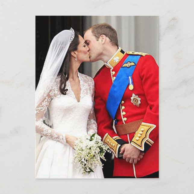 Postal Boda real (Anverso)