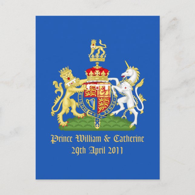 Postal Boda real (Anverso)