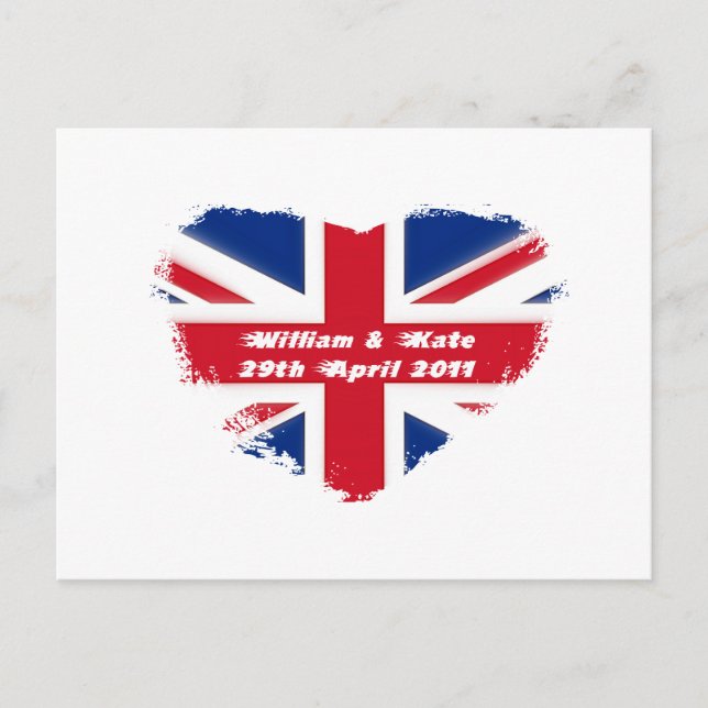 Postal Boda Real - Kate & William (Anverso)