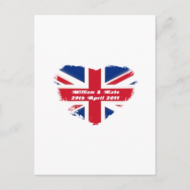 Postal Boda Real - Kate & William (Anverso)