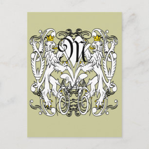 Postal Boda Renacimiento León Rampante