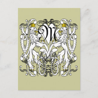 Postal Boda Renacimiento León Rampante