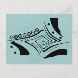 Postal BODA RETRO ÚNICO En Las Vegas Postcard