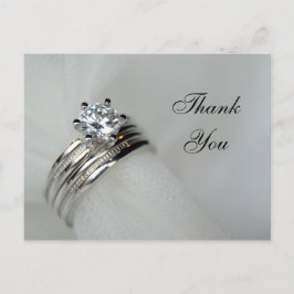 Postal Boda Rings Gracias
