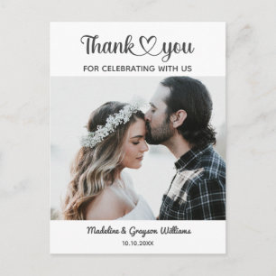 Postal Boda Romántica con Foto Personalizada y Estilo Úni