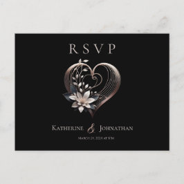 Postal Boda-RSVP-Rosa moderno