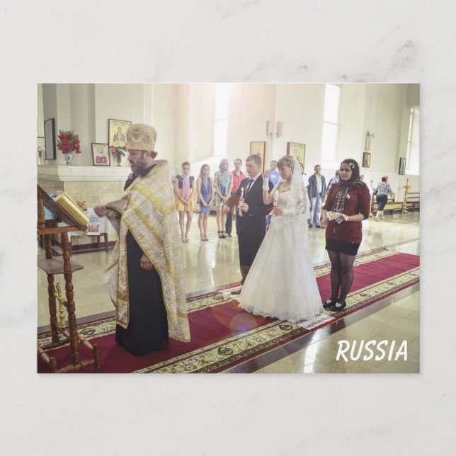 Postal Boda ruso (Anverso)