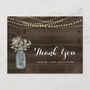 Postal Boda ruso personalizado gracias