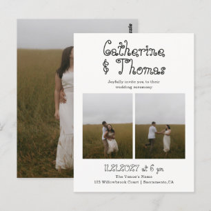Postal Boda Rústica Elegante Presupuesto 3 Foto