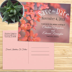 Postal Boda Salvar La Fecha El Otoño Deja El Framing De B