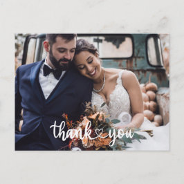 Postal Boda simple de guiones de fotos Gracias presupuest