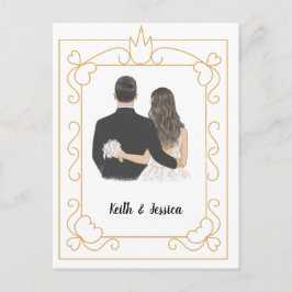 Postal Boda Simple de Novia y Novio