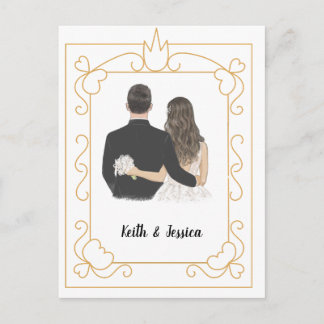 Postal Boda Simple de Novia y Novio