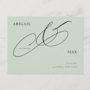 Postal Boda sin tiempo en la plaza Sage Save the Date