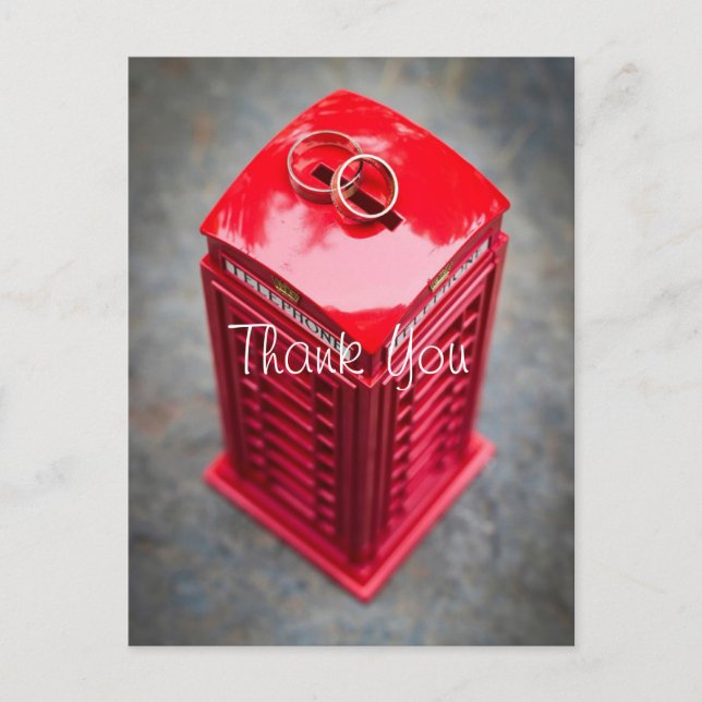 Postal Boda Temático de Londres agrega tu foto Gracias (Anverso)