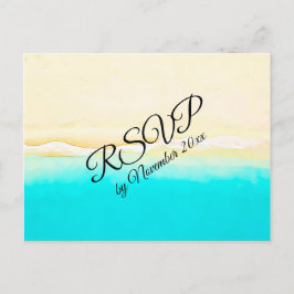 Postal Boda Temático de RSVP Ocean Shore Beach