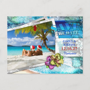 Postal BODA tropical GC Save the Dat Vintage Beach v 2
