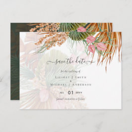 Postal Boda Tropical Pampas Grass Terracotta