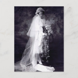 Postal Boda vintage a la novia