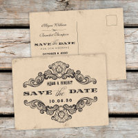 Boda Vintage calligraphy gothic guardar la fecha