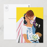 Boda Vintage, recién casados besándose