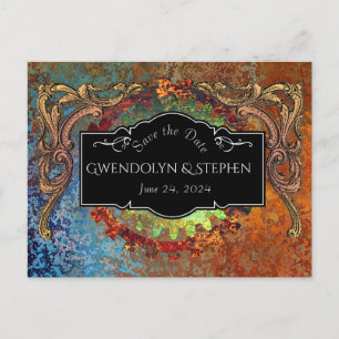 Postal Boda Vintage Steampunk "Salva La Fecha"