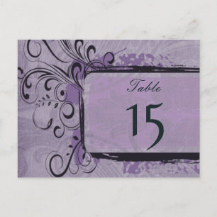 Postal Boda violeta Rustica Púrpura
