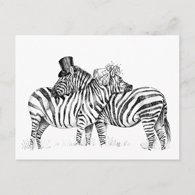 Postal Boda zebras (Anverso)