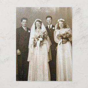 Postal Bodas Vintage