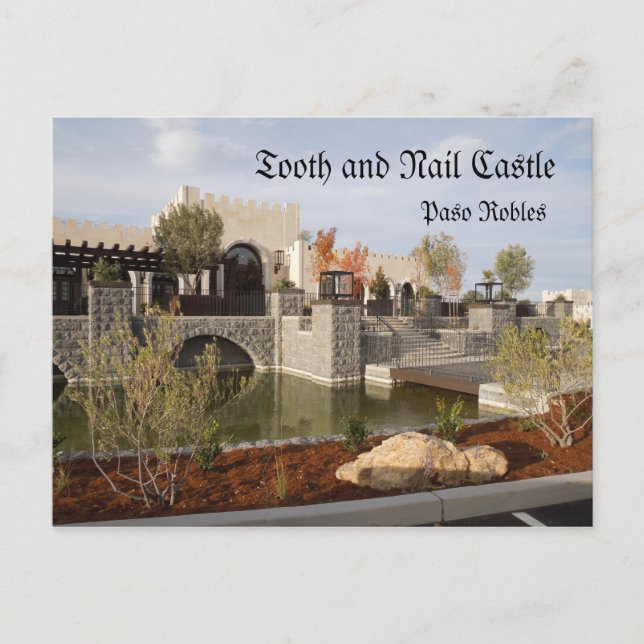 Postal Bodega de Nail y Tooth Castle en Paso Robles (Anverso)