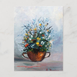 Postal Bodegón de flores/Still life of flowers