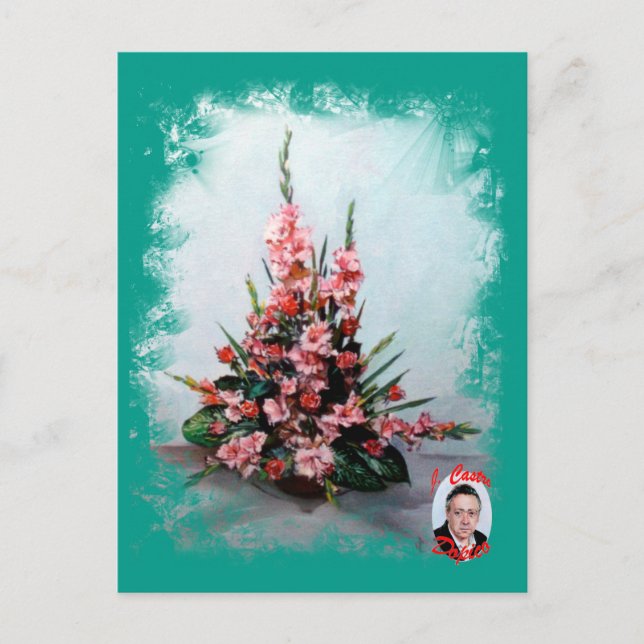 Postal Bodegón de flores/Still life of flowers (Anverso)