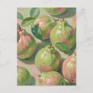 Postal Bodegón de Guayaba Verde Rosa