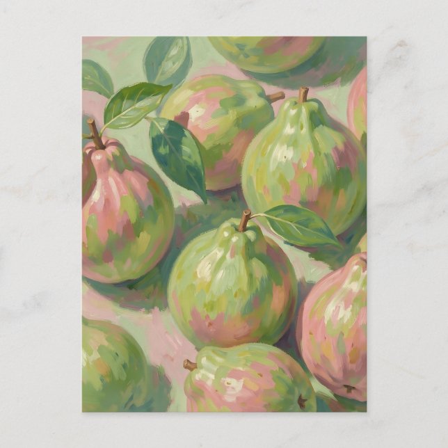 Postal Bodegón de Guayaba Verde Rosa (Anverso)