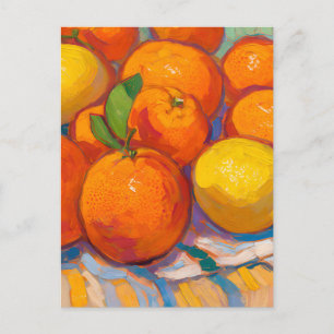 Postal Bodegón de Naranjas y Limones