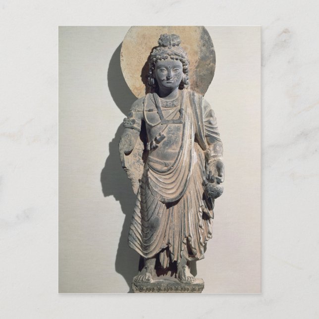 Postal Bodhisattva Maitreya, siglo III (Anverso)