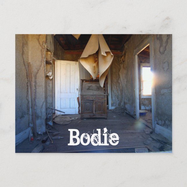 Postal Bodie, California Ghost Town, hogar abandonado (Anverso)