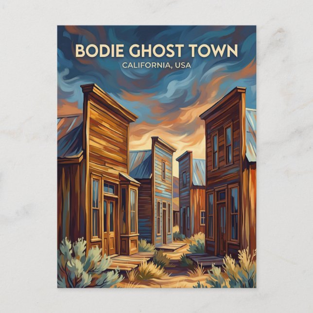 Postal Bodie Ciudad Fantasma USA (Anverso)