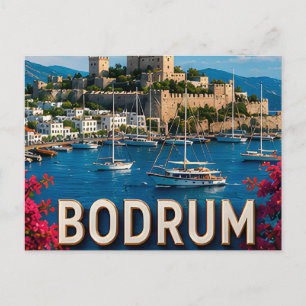 Postal Bodrum Turquía Pueblo Costero Patrimonio Costero E