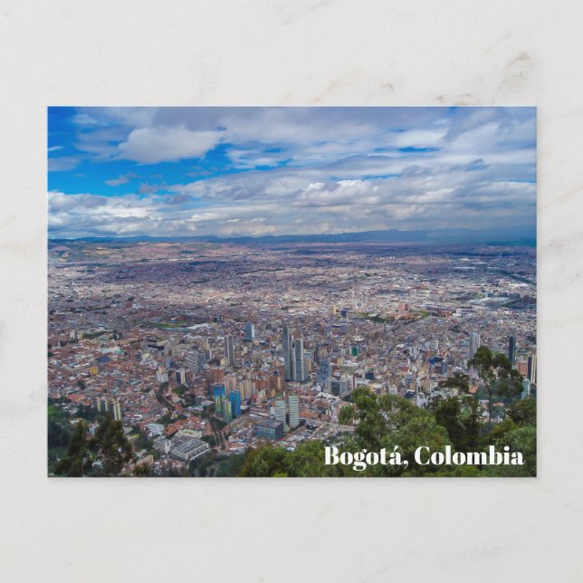 Postal Bogotá, Colombia Monserrate City View (Anverso)