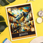 Postal Bogotá, Colombia | Pintura de época<br><div class="desc">Entra en el vibrante corazón de Bogotá, Colombia, con nuestra cautivadora postal de pintura vintage. Este exquisito ilustracion encarna la esencia de la dinámica cultura y rica herencia de Bogotá, representada en un estilo de pintura vintage que enciende la imaginación. Con pinceles expresivos y una paleta de colores vívida, esta...</div>