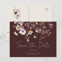 Postal Bohemian Fall Wildflower Wedding Save the Date