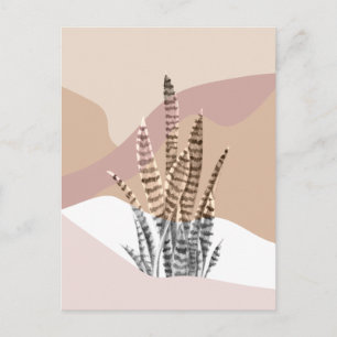 Postal Boho Abstracto Moderno Suculento