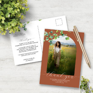Postal Boho Arch Ivy Terra Cotta Bro Grad Gracias