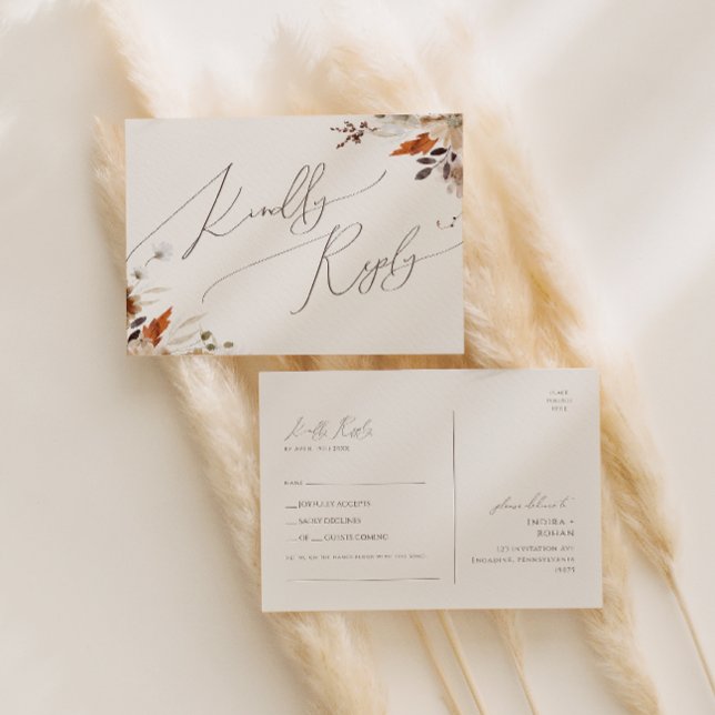 Postal Boho Autumn Wildflower | Petición de canción de Be (Subido por el creador)