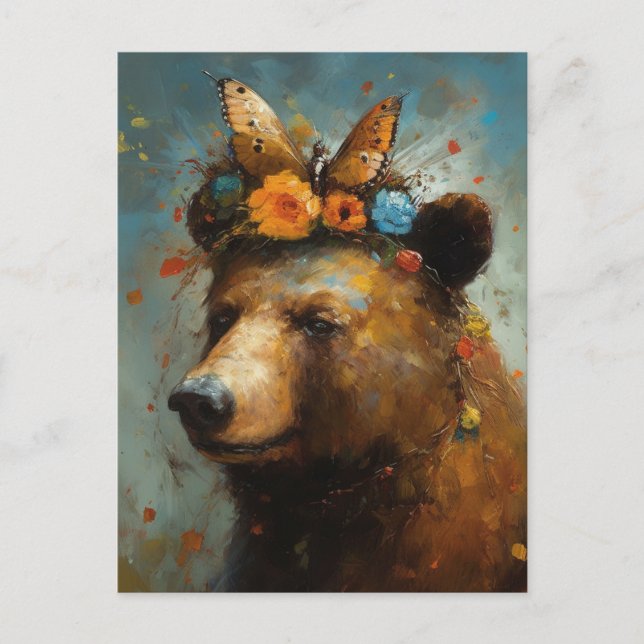 Postal Boho Bear (Anverso)