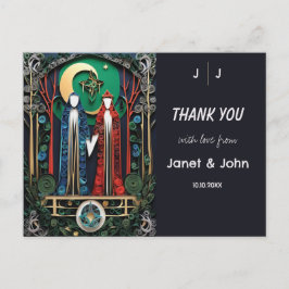 Postal Boho Boda Gracias