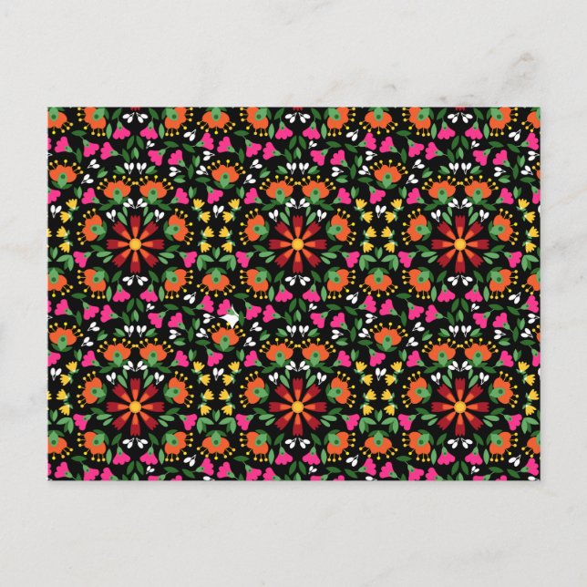 Postal Boho Design Negrita Color Floral (Anverso)